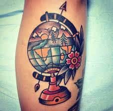 Que signifie le globe terrestre en tatouage ?