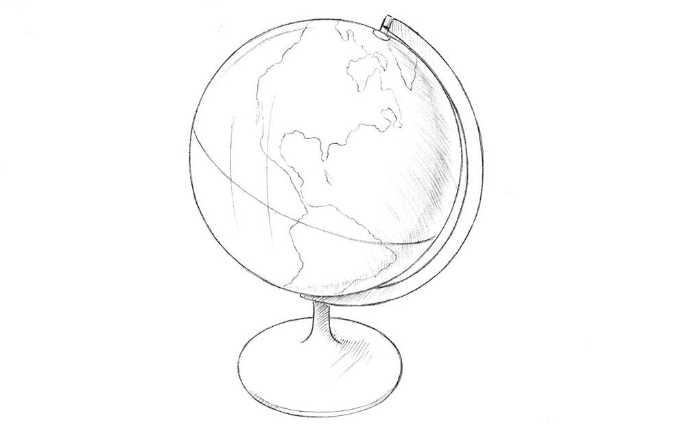 Comment dessiner un globe terrestre