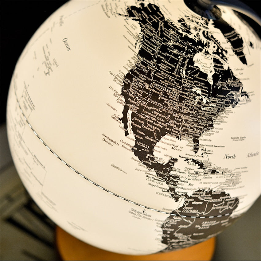 Globe terrestre Noir et Blanc