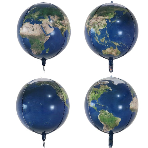 Globe terrestre gonflable aluminium